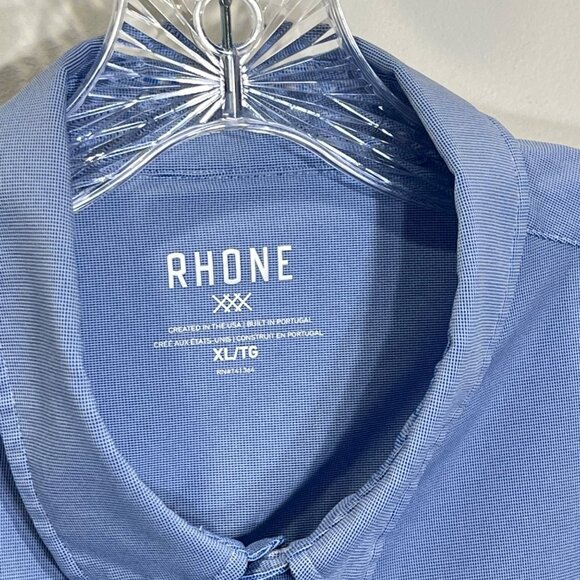 RHONE Blue Casual Button Down Shirt - Picture 3 of 6